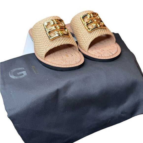 NWT Givenchy 4G Liquid Flat Raffia Mules (7) - Picture 3 of 9